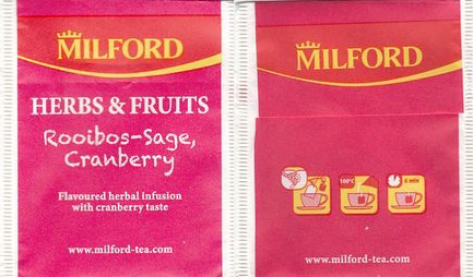 Milford 01211730 Herbs & Fruits Rooibos Sage Cranberry