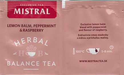 Mistral 05 Lemon Balm Peppermint & Raspberry