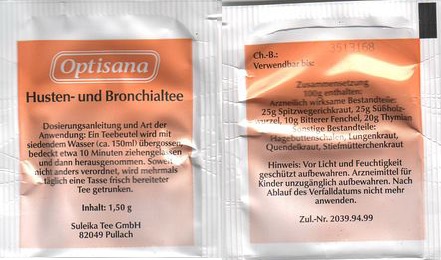 Optisana Husten Und Bronchialtee