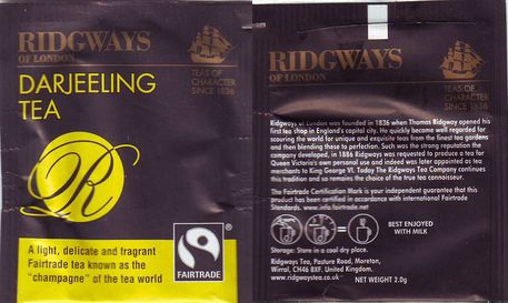 Ridgways Fairtrade Darjeeling Tea