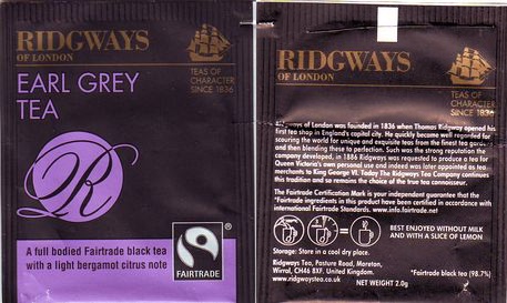 Ridgways Fairtrade Earl Grey Tea