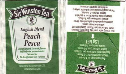 Sir Winston Tea English Blend Peach Pesca