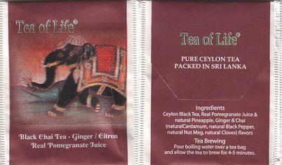 Tea of Life Black Chai Tea Ginger Citron