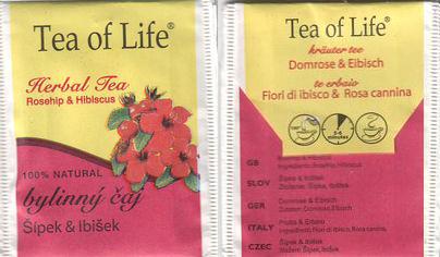 Tea of Life Bylinný Čaj Šípek & Ibisek