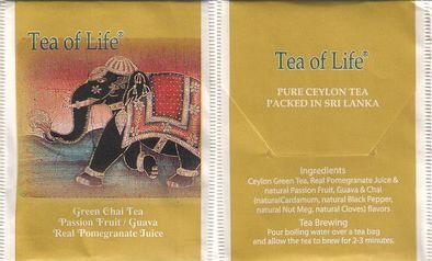 Tea of Life Green Chai Tea Passion Fruit Guava