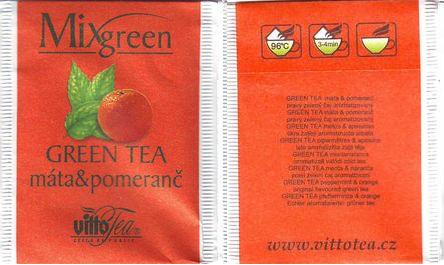 Vitto Tea Mixgreen Green Tea Máta & Pomeranč Matt