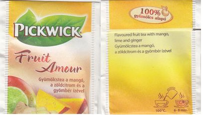 Pickwick 10 007 314 Fruit Amour Gyumolcstea a Mango a Zoldcitrom Es a Gyomber Izevel