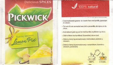 Pickwick 10 008 394 Delicious Spices Sunny Season Lemon Pie