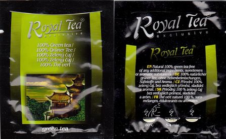 Růžová Čajovna Royal Tea Green Tea 100 Percent English Foil