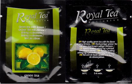 Růžová Čajovna Royal Tea Green Tea Green Tea With Lemon Foil