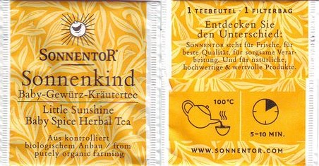 Sonnentor Sonnenkind Baby Gewürz Kräutertee Farming