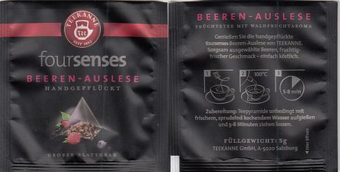 Teekanne 96 Four Senses Beeren Auslese