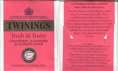 Twinings Fresh & Fruity Cranberry Raspberry & Elderflower