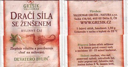 Valdemar Grešík Dračí Síla se Ženšenem Saská