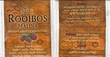 Valdemar Grešík Rooibos Malina Saská Glossy